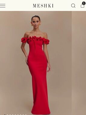 Meshki Off-Shoulder Ruffle Maxi dress
